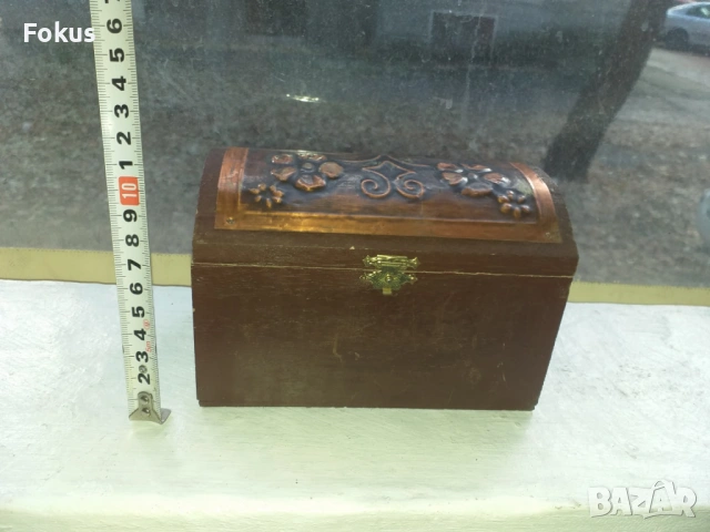 СТАРА АНТИКВАРНА КУТИЯ С ОБКОВ ЗА СКЪП ПОДАРЪК С ОГЛЕДАЛО, снимка 7 - Антикварни и старинни предмети - 53511381