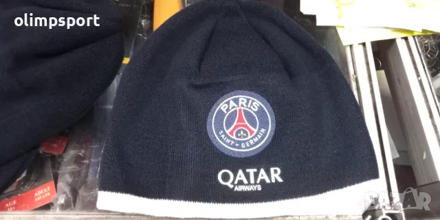 зимна плетена шапка ПСЖ нова   универсален размер, снимка 3 - Шапки - 48466865