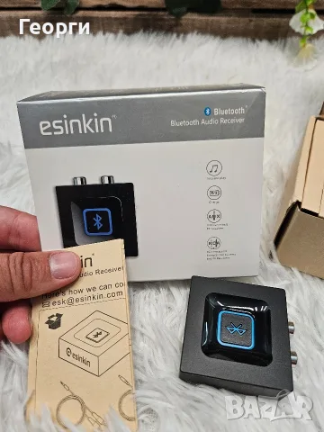Нов Bluetooth Аудио Приемник Esinkin W29 (за Уредби и Тонколони), снимка 2 - Ресийвъри, усилватели, смесителни пултове - 55710971