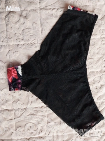 Sapph M Черна бикина с бродерия на цветя отпред, снимка 7 - Бельо - 53472803