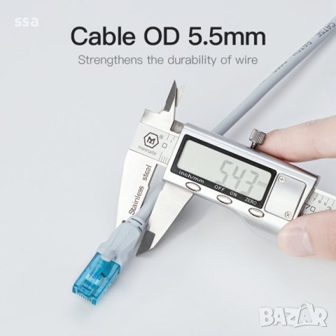 Vention Кабел LAN UTP Cat5e Patch Cable - 5M Blue - VAP-A10-S500, снимка 10 - Кабели и адаптери - 44231612