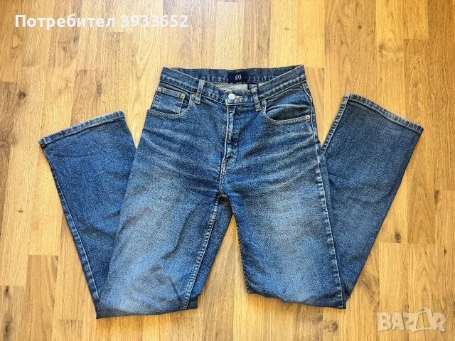 Тъмносини дънки на GAP размер XS/34/32, снимка 3 - Дънки - 56409285