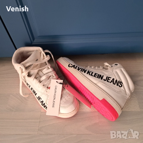 Кецове Calvin Klein  ест.кожа , снимка 5 - Кецове - 51642660