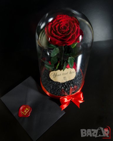 Подарък за Годишнина от Сватба / Естествена Вечна Роза в ГОЛЯМА Стъкленица/ Подарък за Любимата Жена, снимка 8 - Други - 34470517