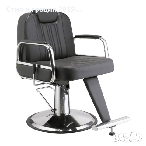 Фризьорски/бръснарски стол Tonsur - черен, снимка 4 - Бръснарски столове - 44600342
