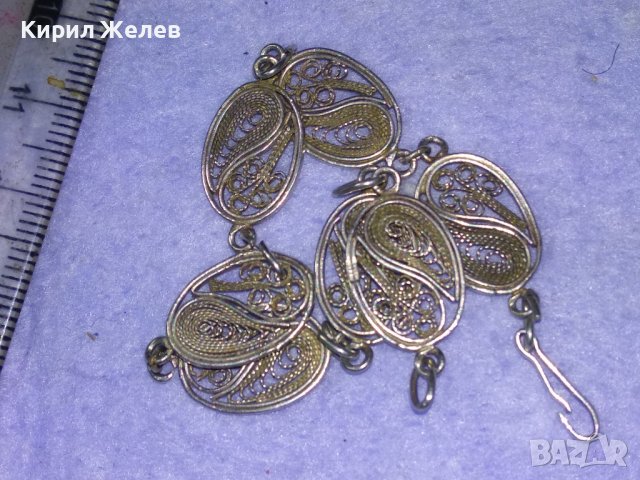 СТАРИННА ФИЛИГРАННА СРЕБЪРНА РЕТРО ГРИВНА ВИСОКА ПРОБА СРЕБРО РЪЧНА МАЙСТОРСКА ИЗРАБОТКА 39908, снимка 10 - Антикварни и старинни предмети - 42612194