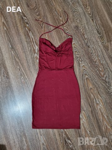 Червена рокля с гол гръб М-6 evro ПРОМОЦИЯ