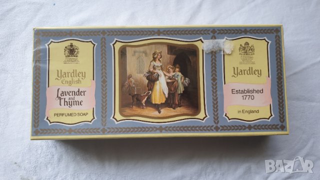 Английски лавандулов сапун Yardley-3 броя в кутия, снимка 2 - Антикварни и старинни предмети - 44796849