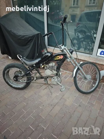 Вело мотоциклет (чопър) с 50cc двигател, снимка 2 - Мотоциклети и мототехника - 55868130