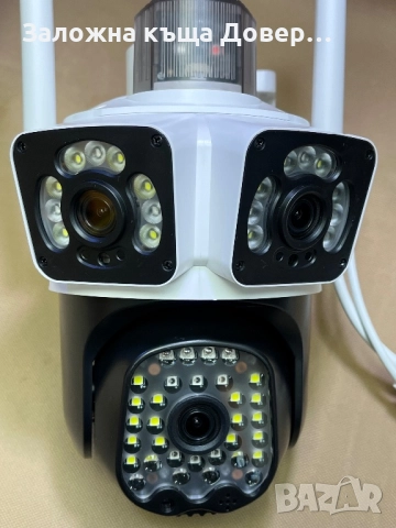 Тройна камера wifi LYLU 12 mpx последен модел 2025 сирена camera kamera , снимка 6 - IP камери - 51991426