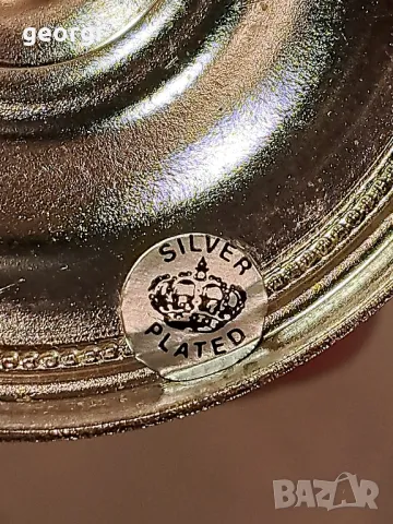 ретро посребрена захарница с поднос   7/2, снимка 7 - Аксесоари за кухня - 49775319