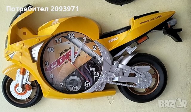 Стенен часовник с формата на мотор, снимка 2 - Стенни часовници - 41434023