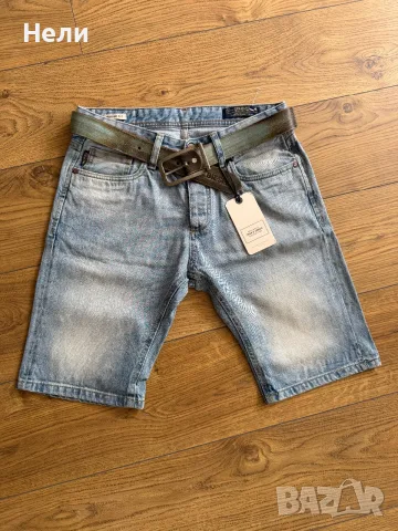 Jack & Jones Мъжки нови къси дънки и тениска, снимка 11 - Къси панталони - 55709566