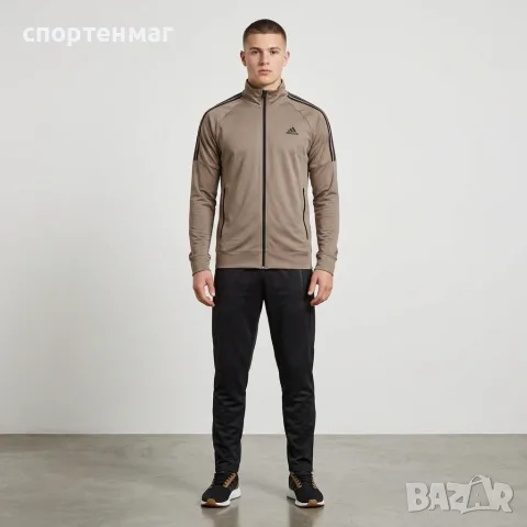 Мъжки анцуг ADIDAS CLASSIC сиво-кафяв/бежов оттенък