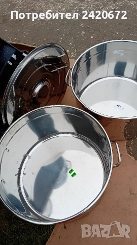 Големи  казани  неръждавейка, снимка 10 - Антикварни и старинни предмети - 52822823