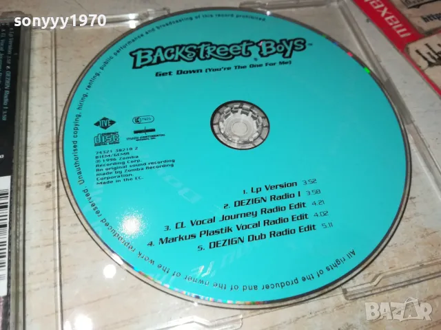 BACKSTREET BOYS CD-ВНОС GERMANY 1605251733, снимка 2 - CD дискове - 50315832