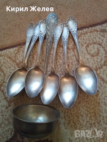 Посребрени прибори  лъжици и черпак  26318, снимка 9 - Прибори за хранене, готвене и сервиране - 52127499