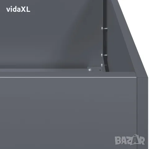 vidaXL Кашпа, антрацит, 200x40x80 см, студеновалцувана стомана, снимка 6 - Саксии и кашпи - 56148269