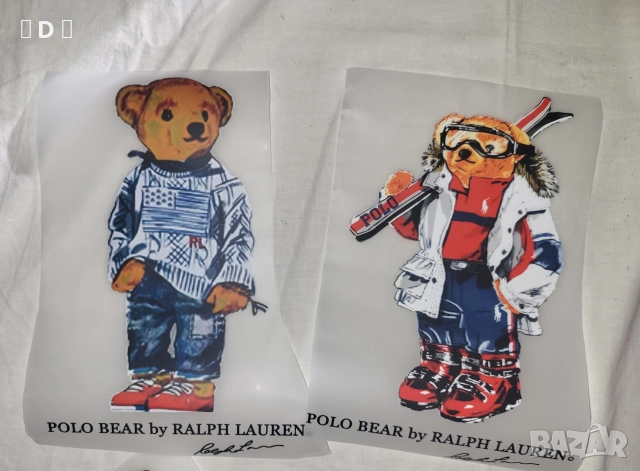 RALPH LAUREN POLO BEAR 4бр. стикери за дрехи, снимка 2 - Корсети, бюстиета, топове - 52661866