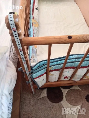 Продавам детско креватче от дърво, снимка 2 - Бебешки легла и матраци - 51326467
