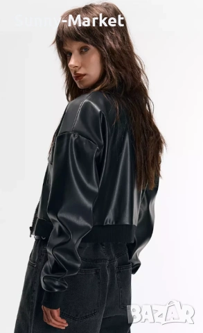 Дамско кожено яке от изкуствена кожа, снимка 3 - Якета - 53505765