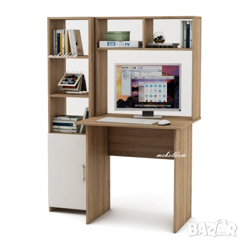 Бюро с надстройка и етажерка с плавна врата(код-0904), снимка 2 - Бюра - 41023817