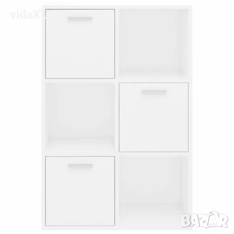 vidaXL Шкаф за съхранение, бял, 60x29,5x90 см, инженерно дърво, снимка 7 - Шкафове - 56147707