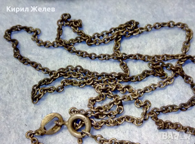 СТАР ФИН СРЕБЪРЕН СИНДЖИР СИНДЖИРЧЕ ПАТИНИРАНО СРЕБРО 925 СРЕБЪРНА ВЕРИЖКА За МЕДАЛЬОН 50173, снимка 5 - Антикварни и старинни предмети - 50136144