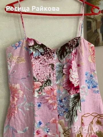 Ленена рокля 42 размер, снимка 3 - Рокли - 48733722