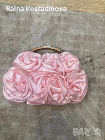 Чанта-сатенени рози 