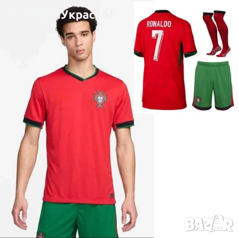 Португалия 2024 ЕВРОПЕЙСКО детски екип Кристиано Роналдо ново, снимка 2 - Футбол - 53335816