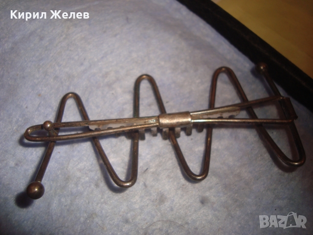 СТАРА ВИНТИДЖ ПОСРЕБРЕНА РЕТРО АРТ ДЕКО ШНОЛА 7239, снимка 3 - Антикварни и старинни предмети - 36107170