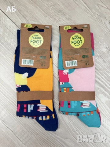 Happy FOOTtopia Color Cotton Socks – 2 чифта, размер 39–42, снимка 2 - Дамски чорапи - 56184059