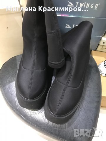 Ботуши с платформа, снимка 5 - Дамски ботуши - 34217490