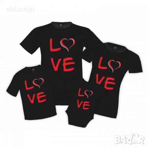 Семейни тениски Love family set, снимка 1 - Тениски - 35818470