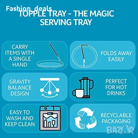 Нова Тава за сервиране с една ръка Поднос с дръжка Табла храна напитки, снимка 3 - Други стоки за дома - 41260009