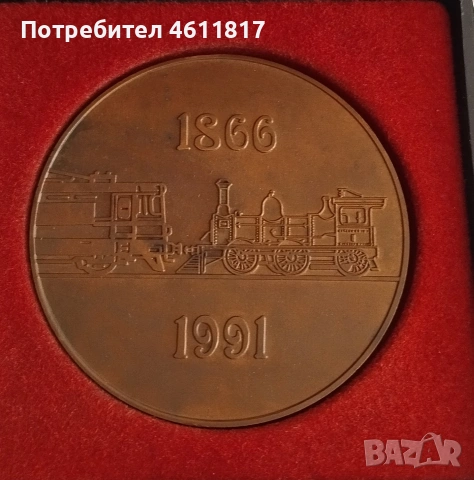 Плакет БДЖ 1866-1991

, снимка 3 - Антикварни и старинни предмети - 53857346