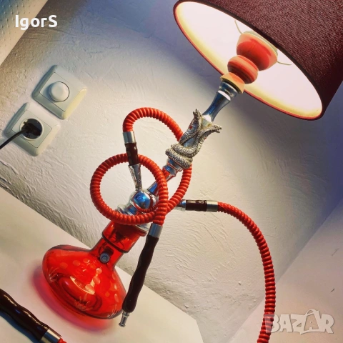 Ръчно изработена лампа, снимка 2 - Настолни лампи - 53326639