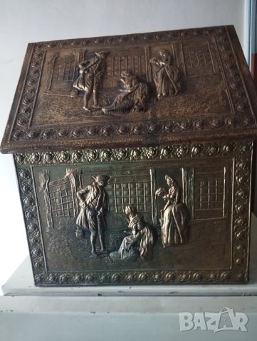 викторианска кутия за дърва и въглища, снимка 3 - Други ценни предмети - 42164908