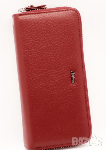 Голямо комфортно портмоне с 2 ципа, червено и черно, мат, снимка 5 - Портфейли, портмонета - 40240889