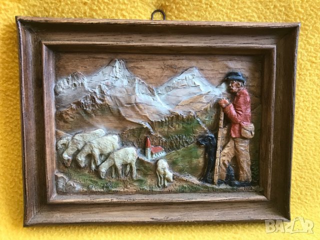 2бр винтидж декорация за стена резин Sic France овчар моряк спалня, снимка 10 - Пана - 40655431