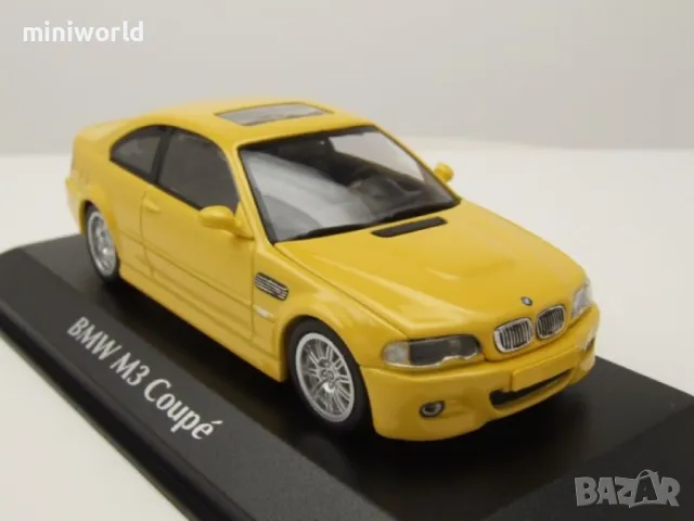 BMW M3 E46 Coupe 2001 - мащаб 1:43 на Maxichamps моделът е нов в PVC дисплей-кейс, снимка 2 - Колекции - 49565307