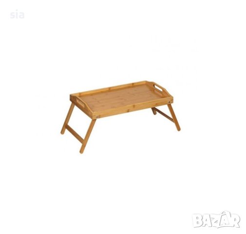 Сгъваема маса от бамбук, Помощна масичка, поднос, 50x30x22 см, снимка 2 - Къмпинг мебели - 40318829