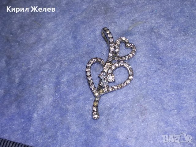 НЕЖЕН СКЪПОЦЕНЕН СРЕБЪРЕН АРТ МЕДАЛЬОН СРЕБРО 925 ИТАЛИЯ с БЯЛА ПОЗЛАТА и ИСКРЯЩИ ЦИРКОНИ 38229, снимка 13 - Колиета, медальони, синджири - 40950052