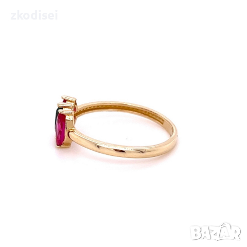 Златен дамски пръстен 1,60гр. размер:55 14кр. проба:585 модел:22125-6, снимка 3 - Пръстени - 44768712