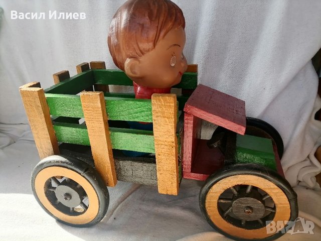 Дървена стара играчка ръчна изработка 