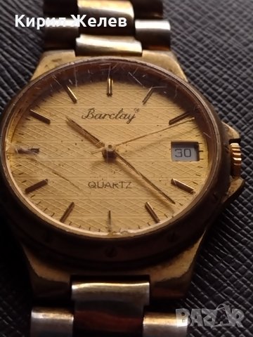 КРАСИВ МЪЖКИ ЧАСОВНИК BARCLAY QUARTZ WATER RESISTANT 30m. с ОРИГИНАЛНА ВЕРИЖКА 33289, снимка 4 - Мъжки - 38688743