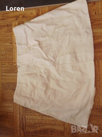 Бяла джинсова сладка поличка с бели бродирани цветчета, снимка 2 - Поли - 41448308