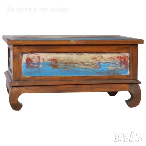 Маса за кафе, 80x50x40 см, регенерирано тиково дърво, снимка 6 - Маси - 47876699
