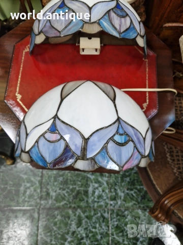 Чифт страхотни антикварни аплици Тифани , снимка 6 - Антикварни и старинни предмети - 52322711